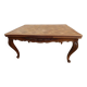 Table à l'italienne et ses deux rallonges amovibles en bois massif noyer