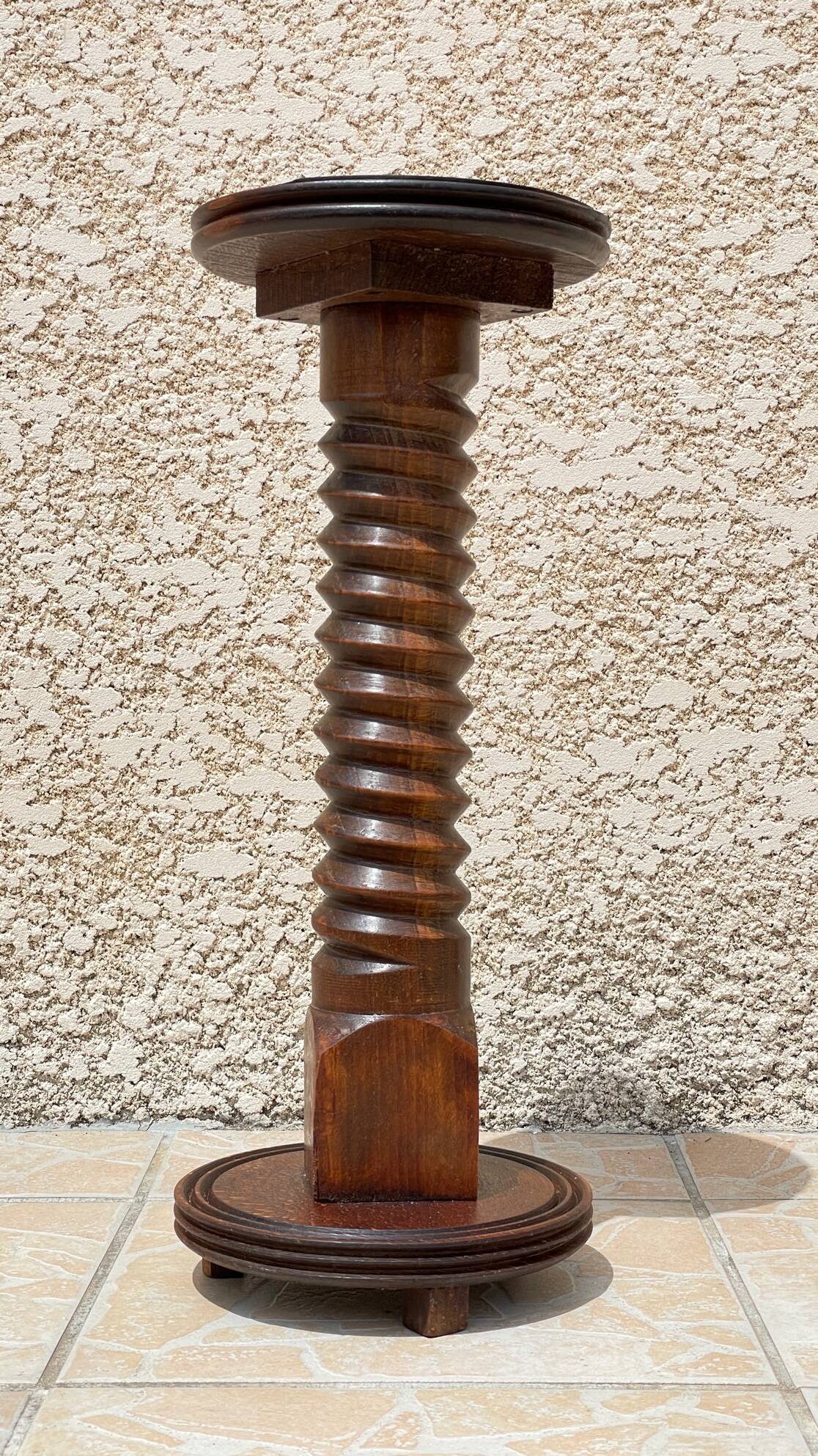 Charles dudouyt vintage oak plants holder