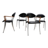 Set of four Coro dining chairs by Luigi Origlia, 1980