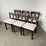 Set of 6 brutalist chairs from the 1940s