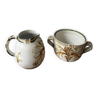 Keraluc Quimper plant pot and pitcher set