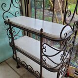 Wrought iron baker's grid.