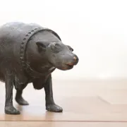 Bert Kiewiet – 'Het Tietenbeest', bronze fantasy creature, circa 1980
