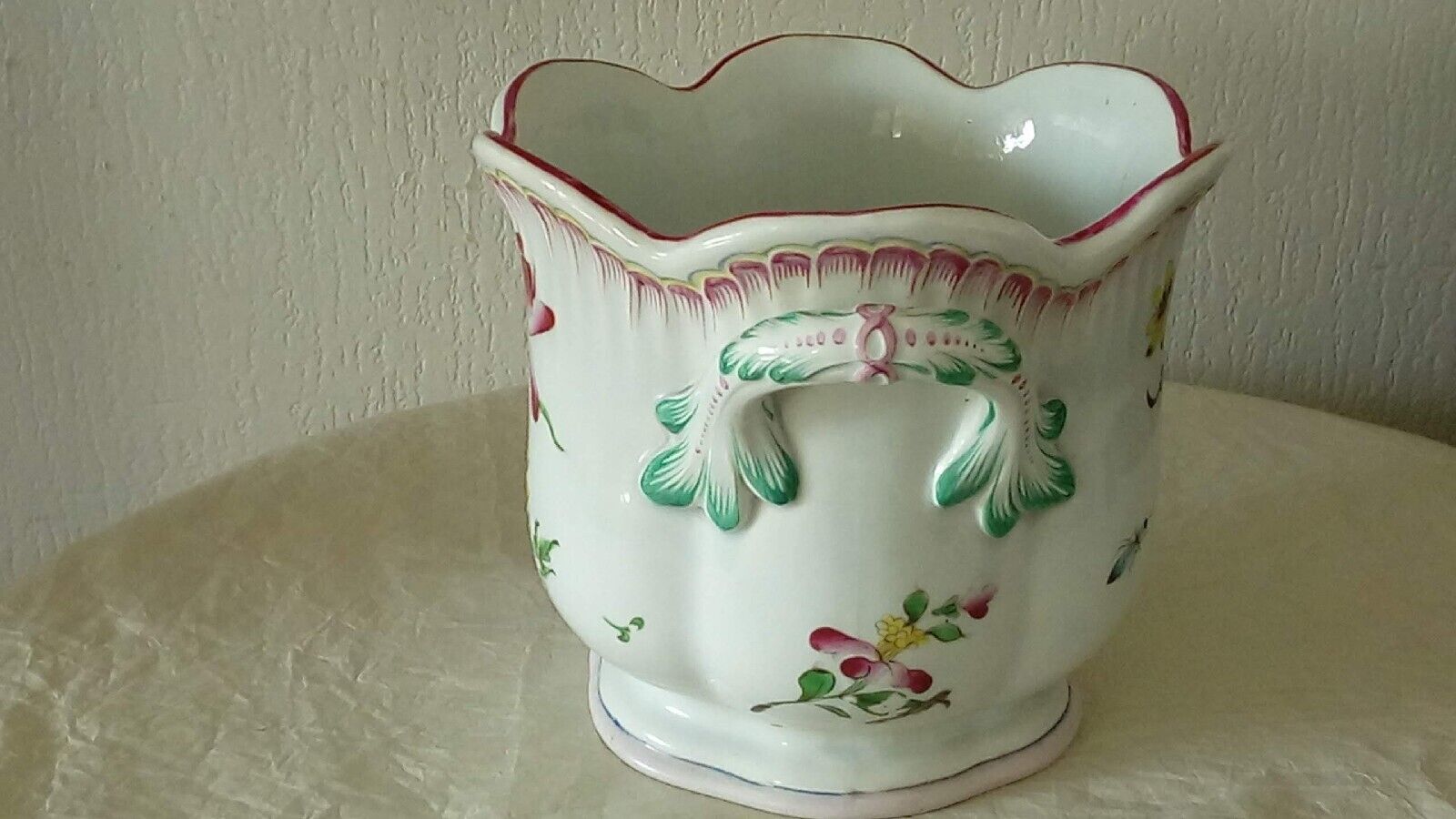 Luneville earthenware plant pot