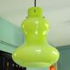 1970 Targetti Sankey pendant light in green opaline