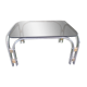 1970 chrome-shaped smoky glass coffee table