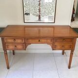 Directoire style desk with 5 drawers and side shelves