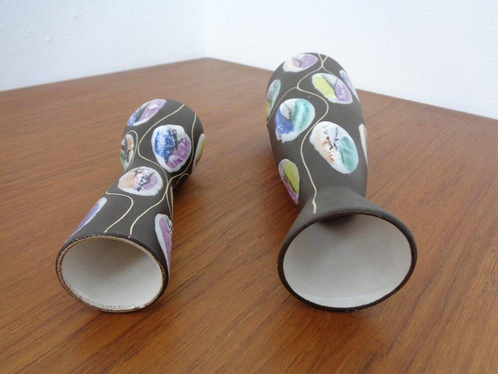 Ceramic Kongo Vases by Bodo Mans for Bay Keramik, 1960s, Set of 2