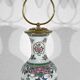 Lampe en porcelaine de chine et laiton, début XXe