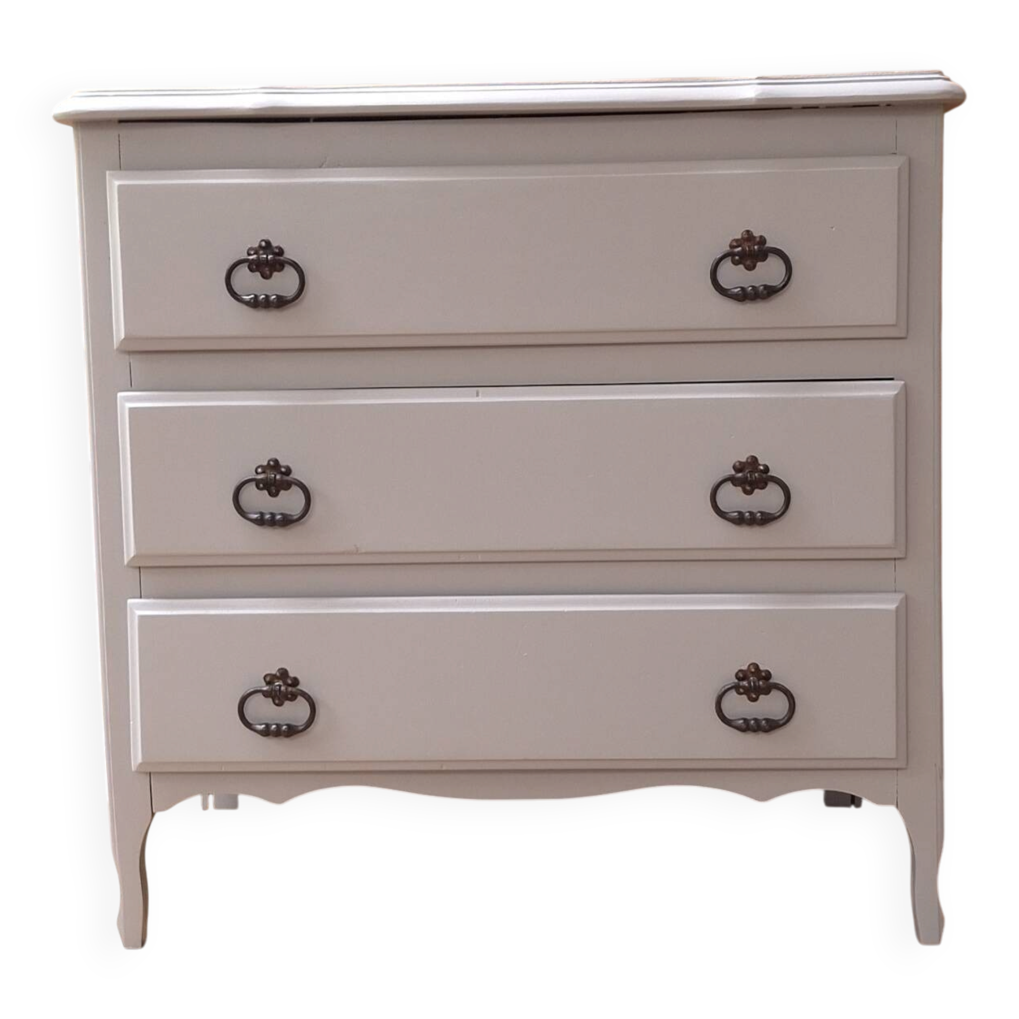 Commode vintage relookée gris