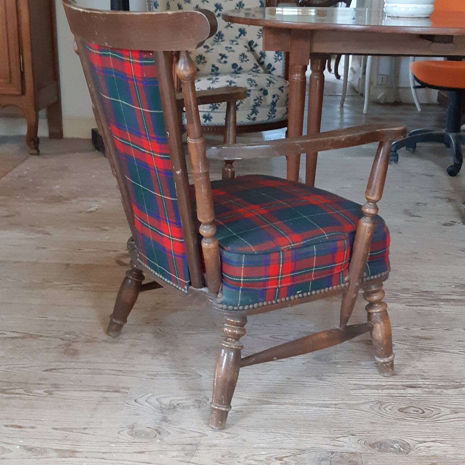 Tartan armchair