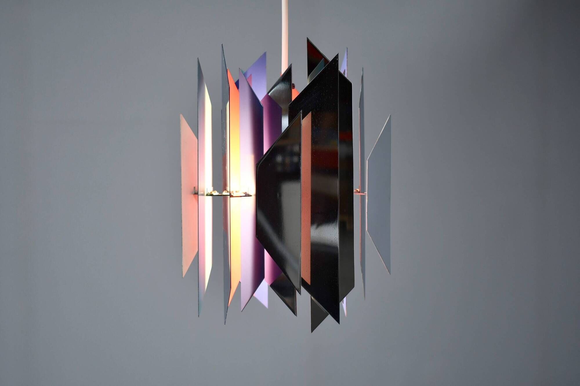 Tivoli Pendant Lamp by Simon Henningsen for Lyfa. Denmark 1962 (blk)