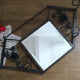 Wrought iron art deco wall coat rack