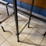 Vintage teak and formica bar with stool