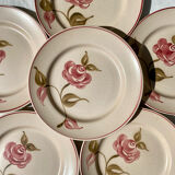Flat plates Gien pink