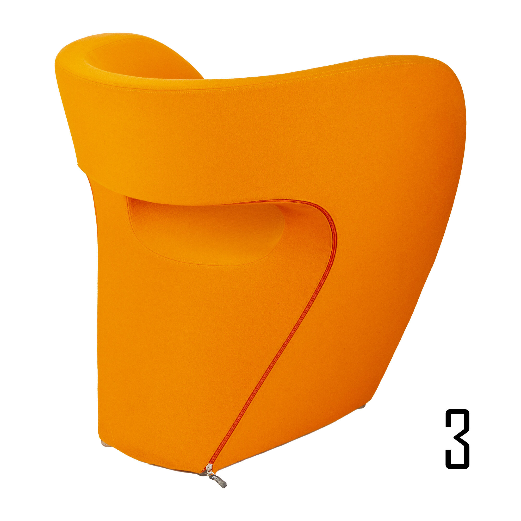 Orange Little Albert Armchair by Ron Arad for Moroso