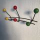 Coat rack 6 patères vintage balls 1960 - 50 cm