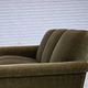 1970s, Danish 3-seater sofa, green furniture velour, teak wood legs.