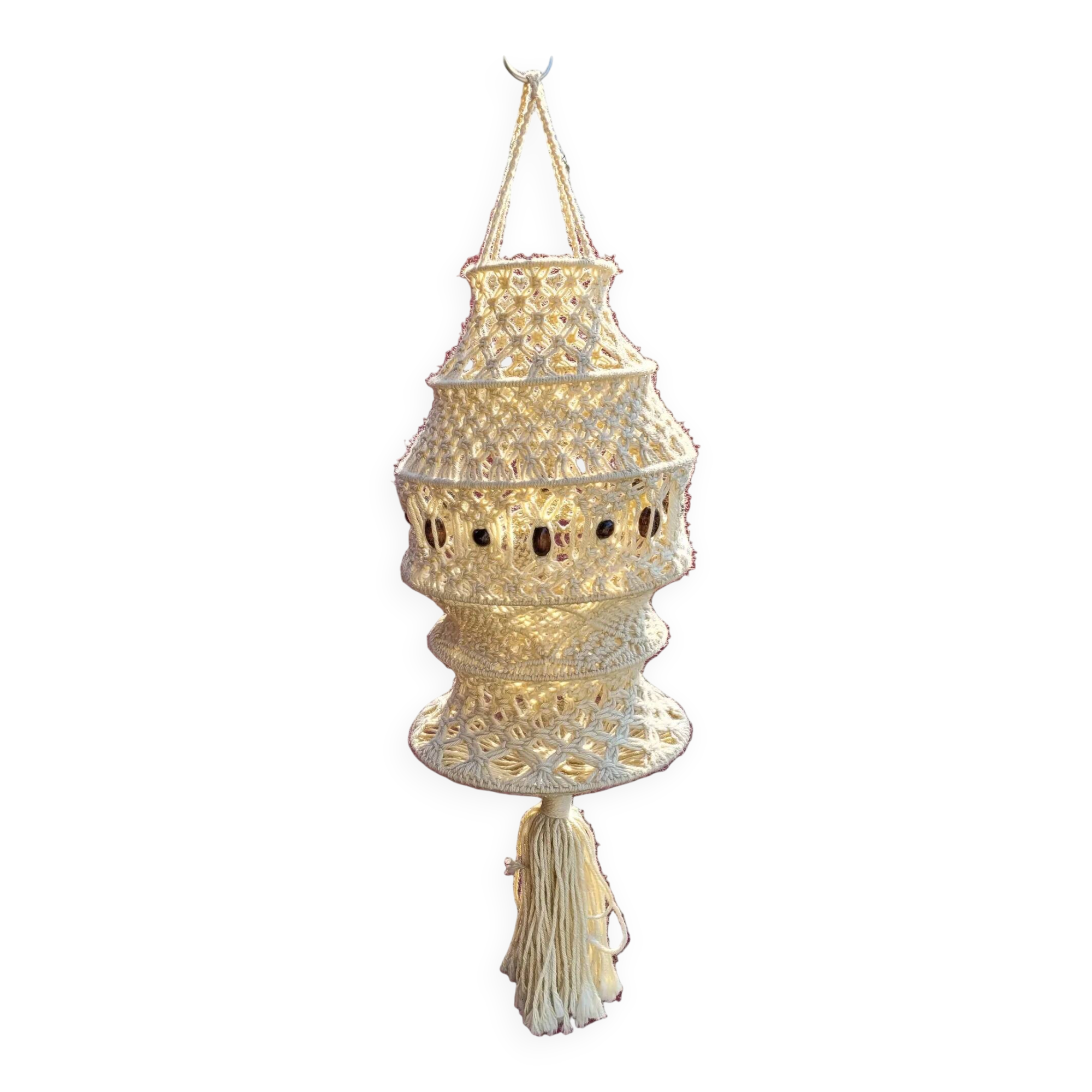 Vintage macramé suspension