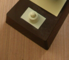 Plastic lamp and glass from the 1970s