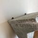 Console murale brutaliste en bois peint 1970