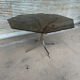 1970s table – chrome, brass, and smoked glass