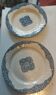 Two antique plates from the 19th century, one flat and one deep, from Gien.