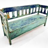 Antique Bench with Storage Space and Beautiful Original Patina