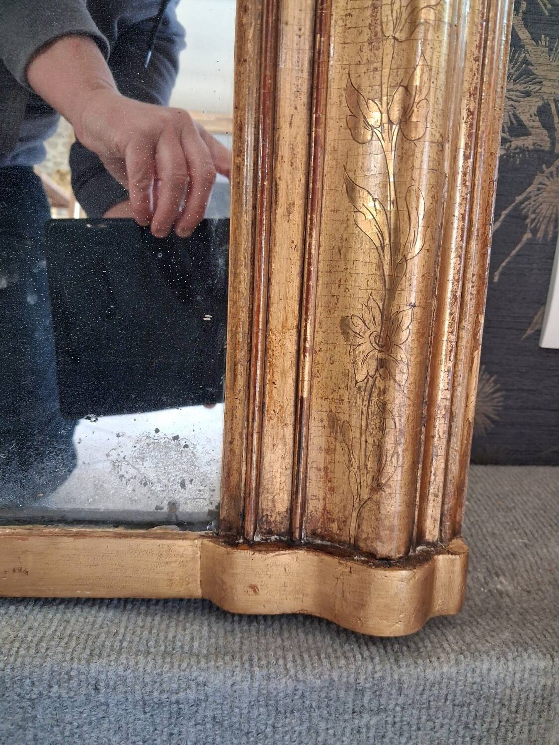 Louis Philippe period mirror 130 x 103