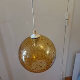 Vintage blown glass pendant lamp
