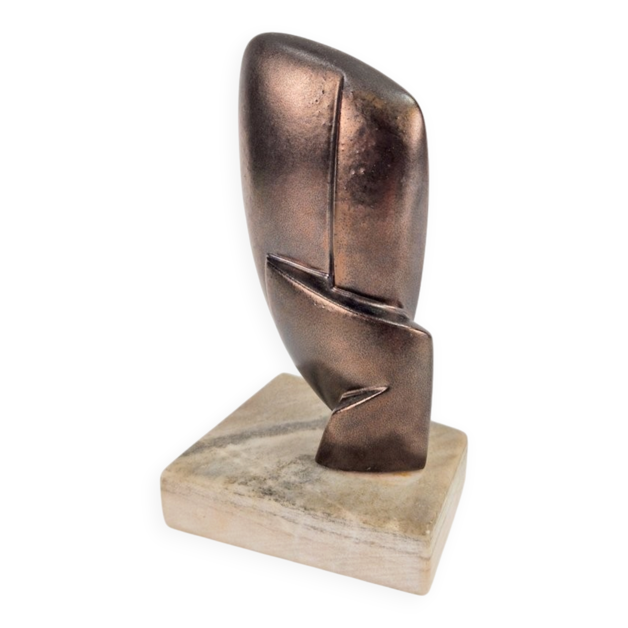Sculpture abstraite vintage sur socle en marbre, années 1960