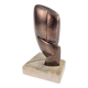 Sculpture abstraite vintage sur socle en marbre, années 1960