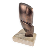 Vintage Abstract Sculpture on Marble Base, 1960s