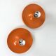 Pair of Space Age Teka wall lights, Germany in aluminum, Flush, Disc, 1960-70