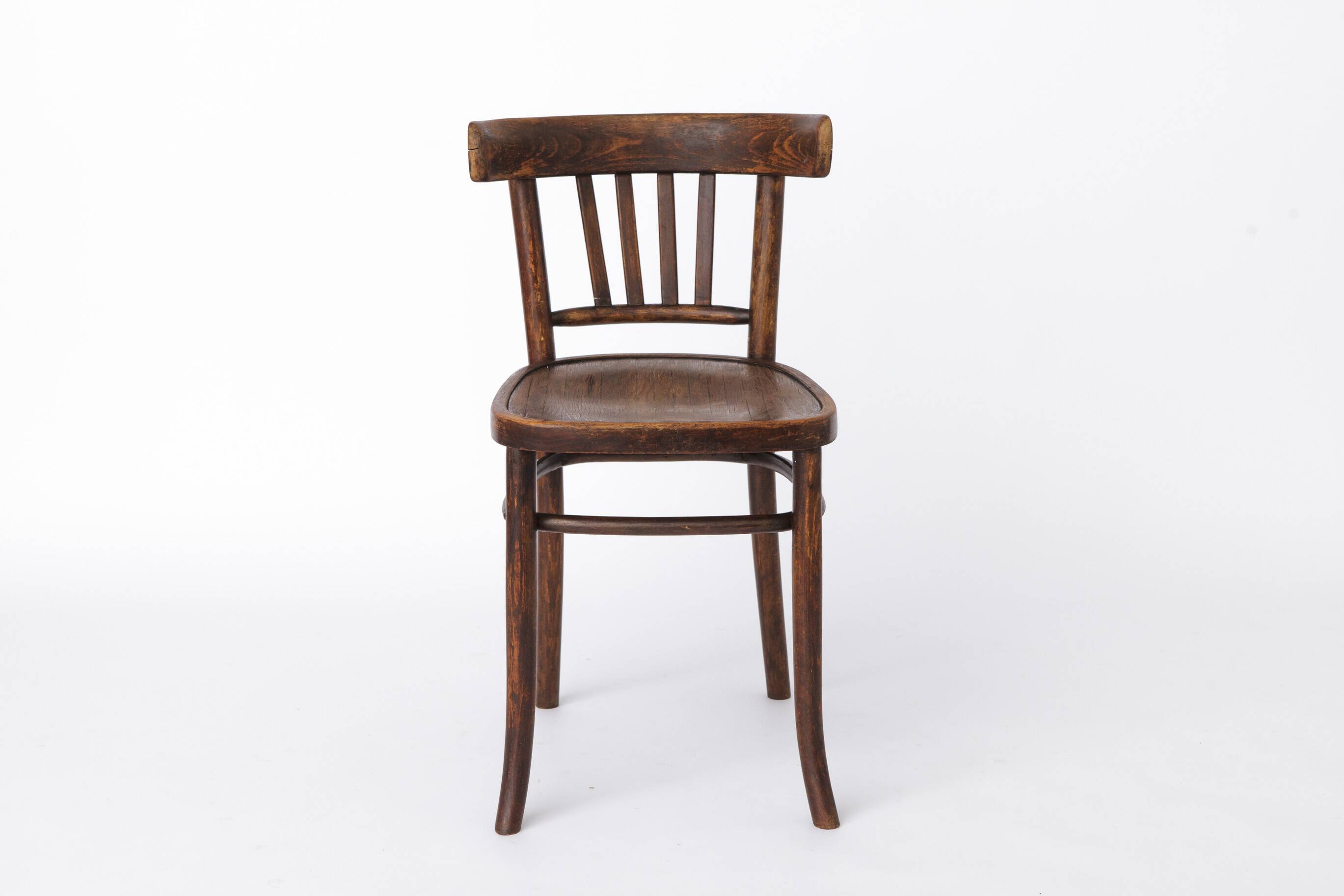 Vintage Wooden Desk Chair 1930s–1950s, Belgian Beech Wood Chair