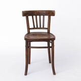 Vintage Wooden Desk Chair 1930s–1950s, Belgian Beech Wood Chair