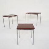 Rosewood and metal nesting tables, The Netherlands 1960's