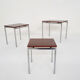 Rosewood and metal nesting tables, The Netherlands 1960's