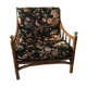 Faux bamboo chair with cushion