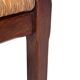Vintage rattan stool with oak, 60s wabi sabi design, minimalist