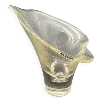 Vintage glass photophore in the shape of a calla lily – a