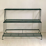 Green metal plant holder