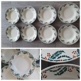 Assiettes creuses lunéville houx