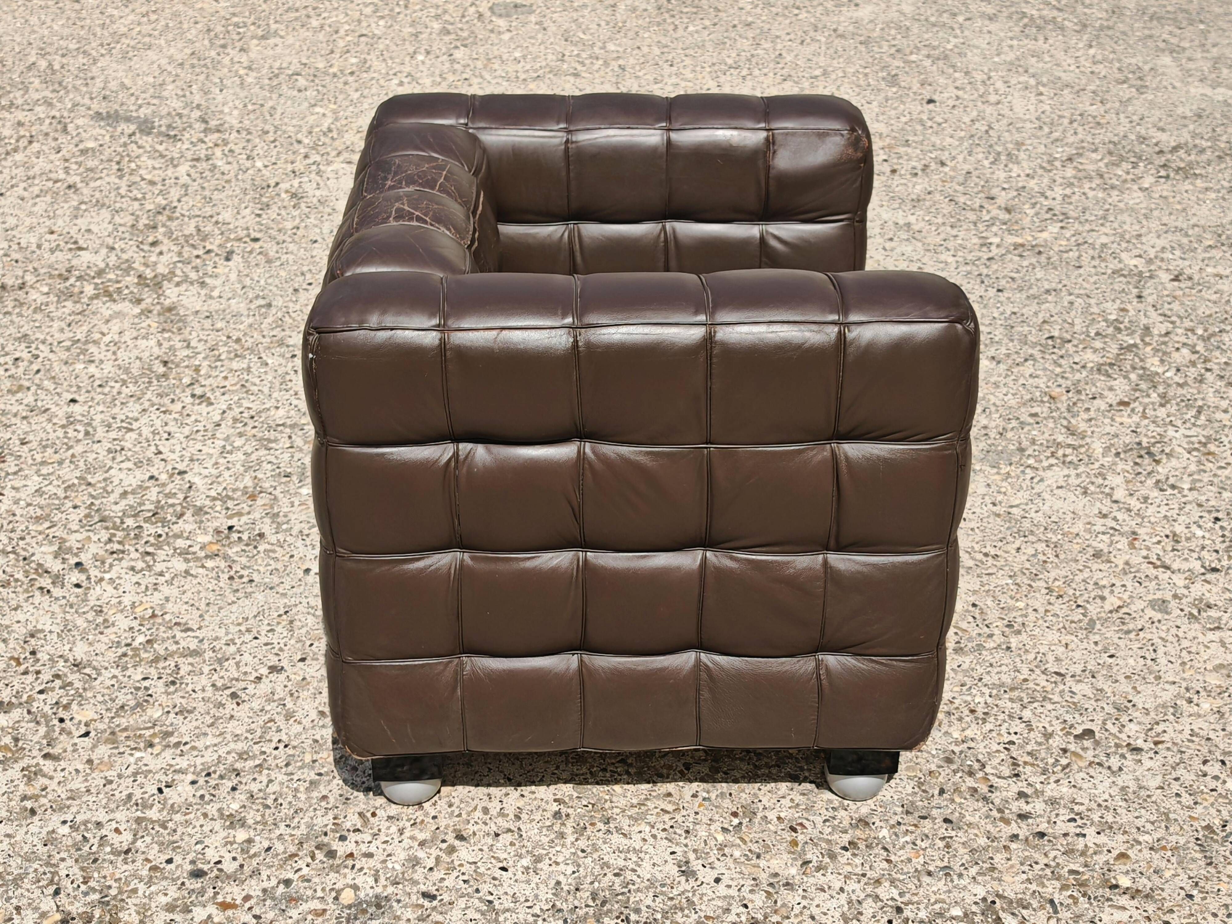 Fauteuil Vienna Secession Kubus par Josef Hoffmann, fabriqué par Wittmann