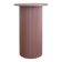 round and fluted side table in mauve, dimmed pink purple