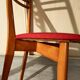 Pair of vintage wooden and leatherette chairs