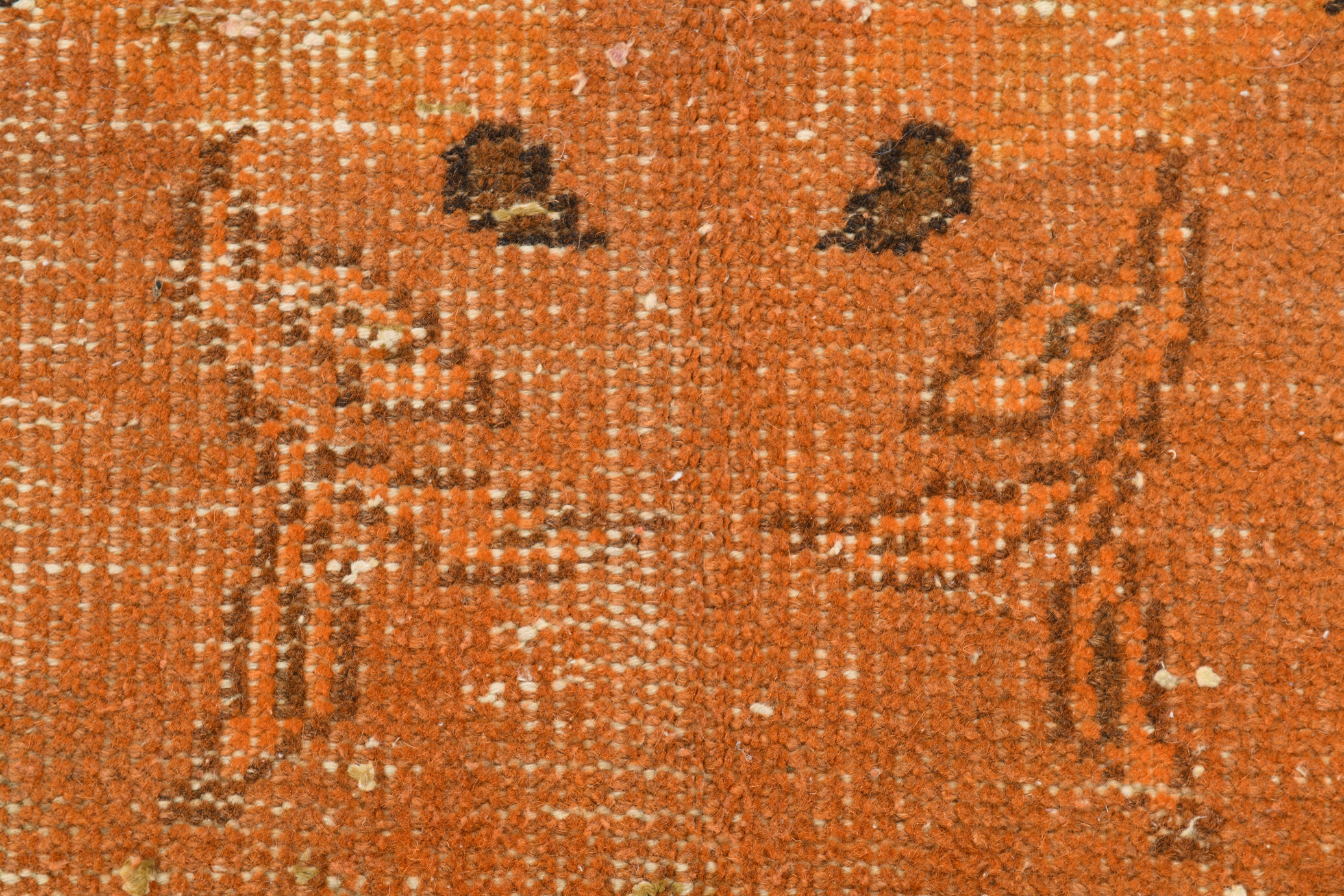 Orange wool turkish rug 299x178cm
