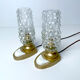 Pair of vintage table lamps, bubble glass, 70s