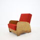 1960s Armchair convertible to Daybed, Czechoslovakia