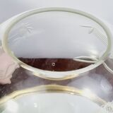 Vase boule ciselé en verre transparent